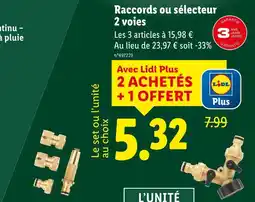 Lidl Raccords ou sélecteur 2 voies offre