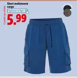Lidl Short molletonné cargo offre