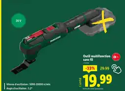 Lidl Parkside Outil multifonction sans fil offre