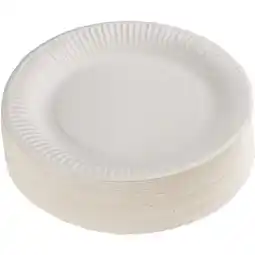 Carrefour SIMPL Lot de 100 assiettes blanches offre