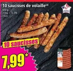 Norma Saucisses de volaille offre