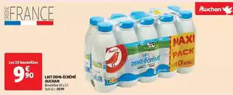 Auchan Auchan lait demi-écrémé offre