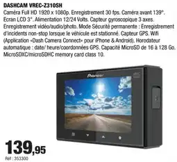 Autobacs Dashcam vrec-z310sh offre