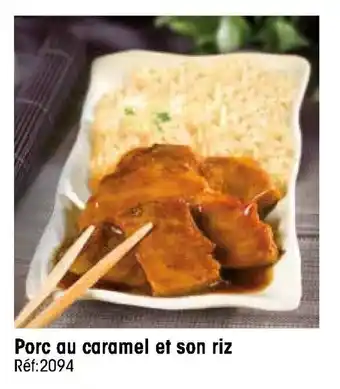 Croque Gel Porc au caramel et son riz offre