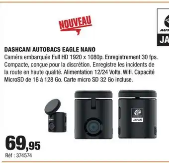 Autobacs Dashcam autobacs eagle nano offre
