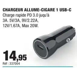 Autobacs Chargeur allume-cigare 1 usb-c offre