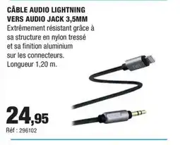 Autobacs Câble audio lightning vers audio jack 3,5mm offre