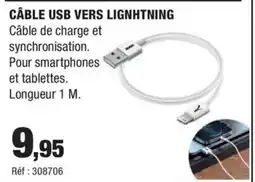 Autobacs Câble usb vers lightning offre