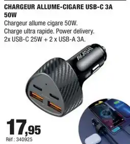 Autobacs Chargeur allume-cigare usb-c 3a 50w offre