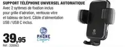 Autobacs Support téléphone universel automatique offre