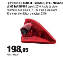 Autobacs Spécifique aux renault master, opel movano et nissan nv400 offre