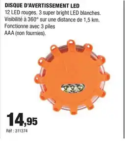 Autobacs Disque d'avertissement led offre