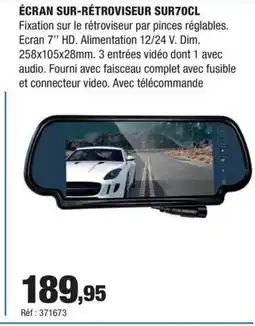 Autobacs Écran sur-rétroviseur sur70cl offre