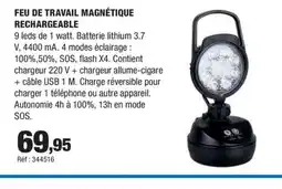 Autobacs Feu de travail magnétique rechargeable offre