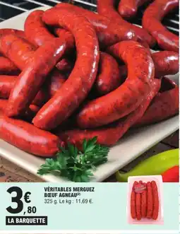 E.Leclerc Drive Véritables merguez bœuf agneau offre