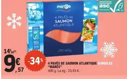 E.Leclerc Drive MARÈS 4 pavés de saumon atlantique offre