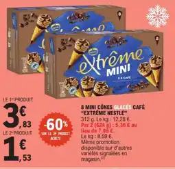 E.Leclerc Drive EXTRÊME NESTLÉ 8 mini cônes glacés café offre