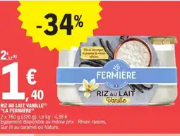 E.Leclerc Drive LA FERMIÈRE Riz au lait vanille offre