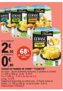 E.Leclerc Drive FLORETTE Écrasé de pommes de terre offre