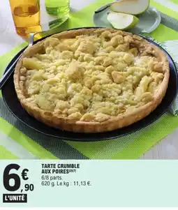 Tarte crumble aux poires