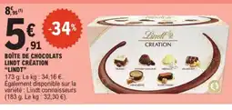 E.Leclerc Drive LINDT Boîte de chocolats lindt création offre