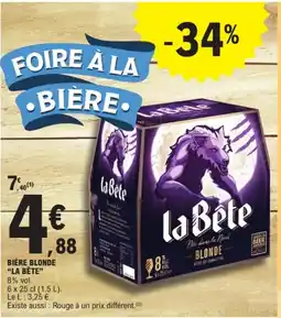 E.Leclerc Drive LA BÊTE Bière blonde offre