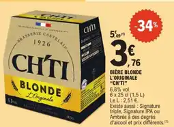 E.Leclerc Drive CH'TI Bière blonde l'originale offre