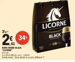 LICORNE Bière brune black