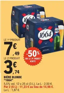 E.Leclerc Drive 1664 Bière blonde offre