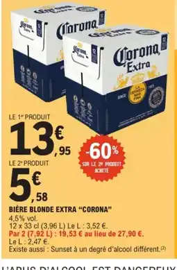 E.Leclerc Drive CORONA Bière blonde extra offre