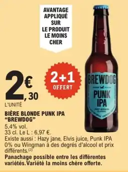 E.Leclerc Drive BREWDOG Bière blonde punk ipa offre
