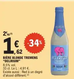E.Leclerc Drive DELIRIUM Bière blonde tremens offre