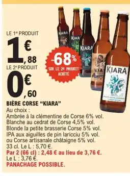 E.Leclerc Drive KIARA Bière corse offre
