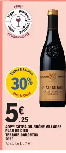 E.Leclerc Drive Aop côtes-du-rhône villages plan de dieu offre