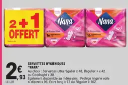 E.Leclerc Drive NANA Serviettes hygiéniques offre