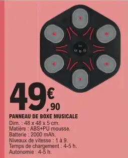 E.Leclerc Drive Panneau de boxe musicale offre
