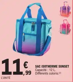 E.Leclerc Drive Sac isotherme sunset offre