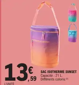 E.Leclerc Drive Sac isotherme sunset offre
