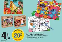 E.Leclerc Drive Eco puzzle licence disney offre
