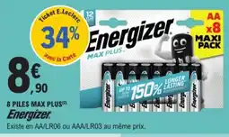 E.Leclerc Drive ENERGIZER 8 piles max plus offre
