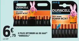 DURACELL 8 piles optimum aa ou aaa