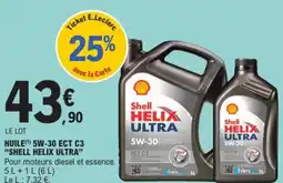 E.Leclerc Drive SHELL HELIX ULTRA Huile 5w-30 ect c3 offre