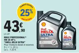 E.Leclerc Drive SHELL HELIX ULTRA Huile professional 5w-30 ap-l offre
