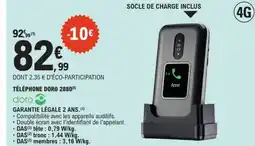 E.Leclerc Drive Téléphone doro 2880 offre