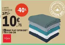 Drap plat coton bio