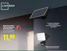 Lidl Projecteur solaire à LED avec détecteur de mouvements offre
