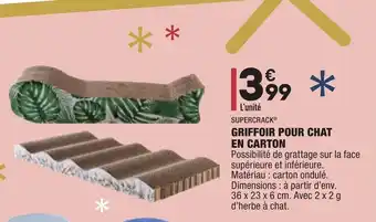 ALDI Griffoir Pour Chat En Carton offre