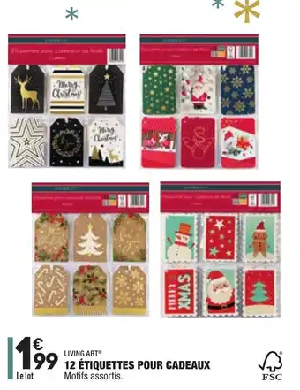 ALDI 12 Étiquettes Pour Cadeaux offre