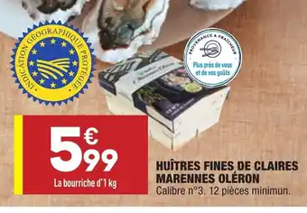 ALDI Huîtres Fines de Claires offre