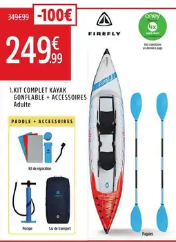 Intersport Kit complet kayak gonflable accessoires adulte offre